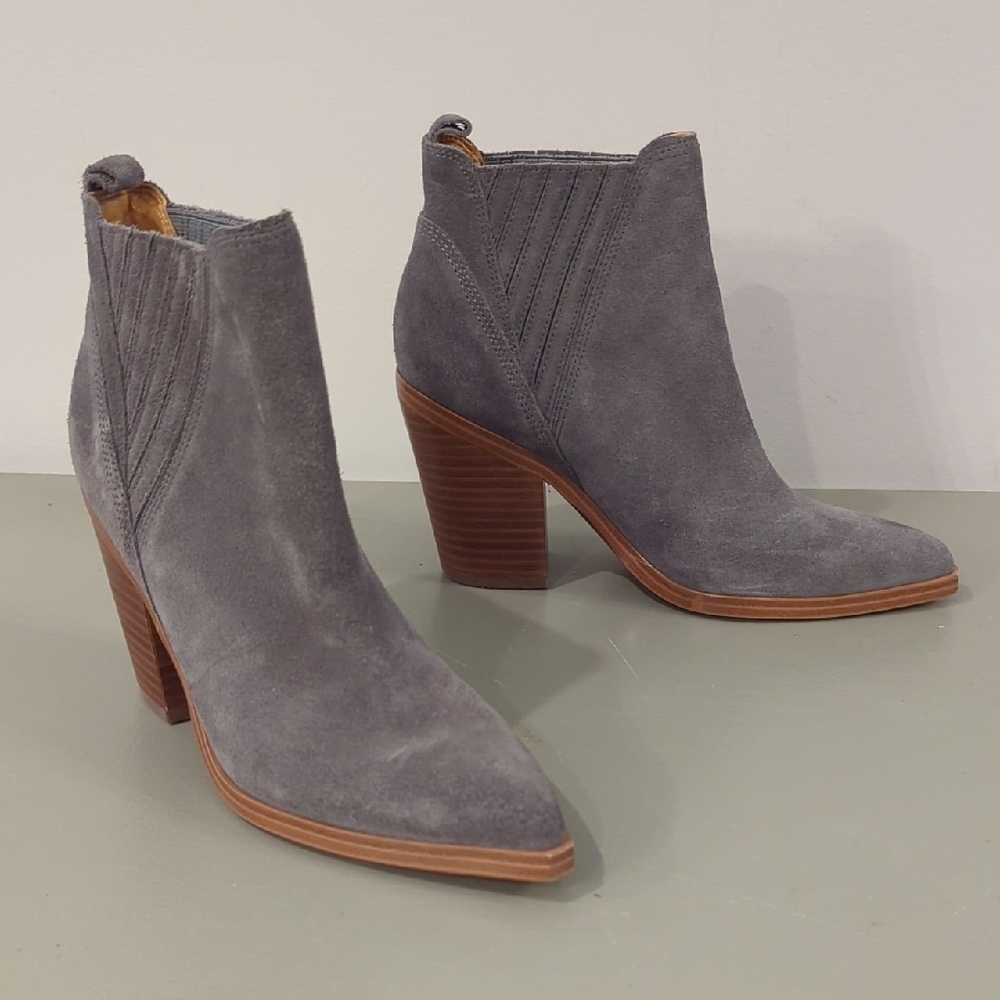 Marc Fisher Charcoal Suede Ankle Booties